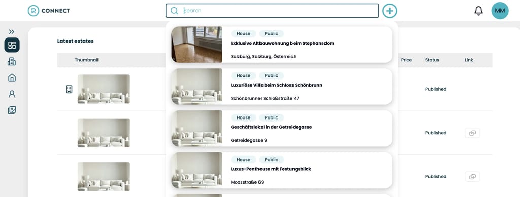 Immobiliensuche in Realitiq