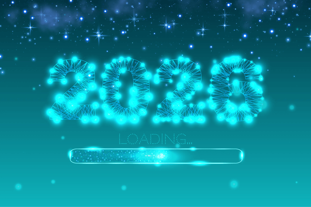 Illustration 2026 mit loading Bar