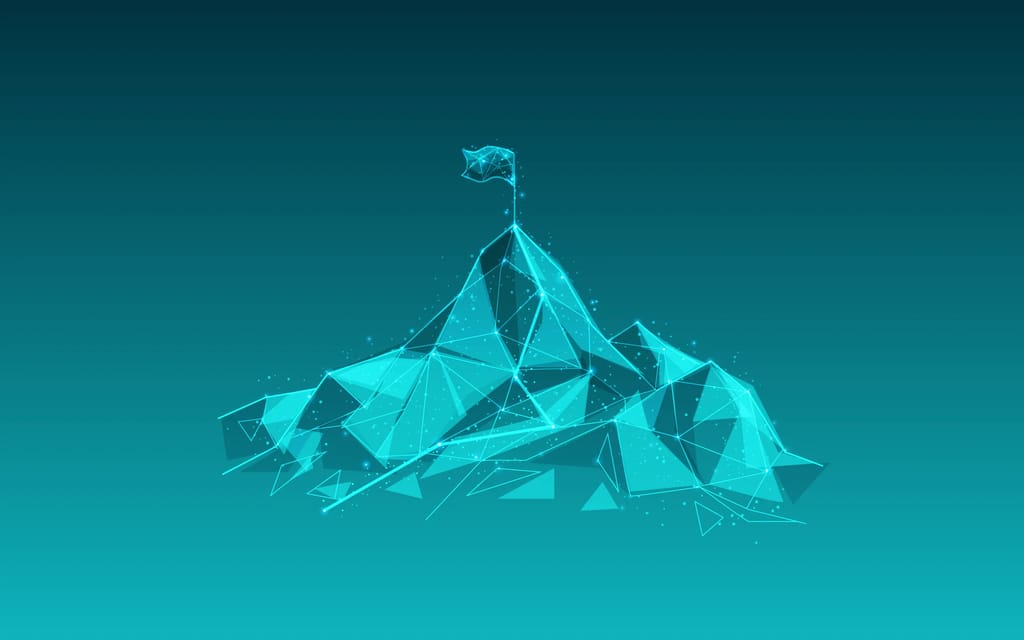 Polygon eines Berggipfels als Vektorgrafik