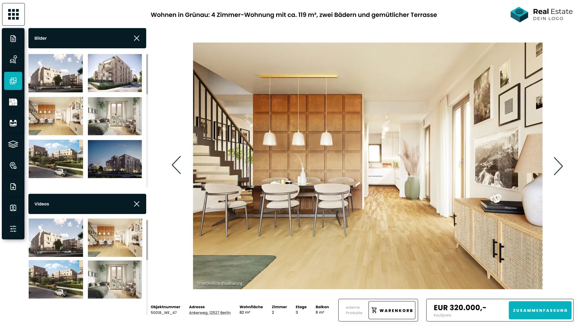 Bilder & Videos im Konfigurator von Realitiq