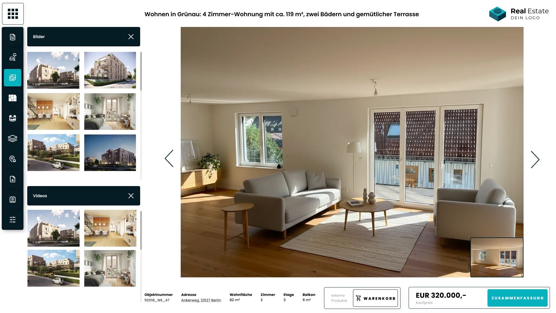 Bilder & Videos im digitalen Exposé von Realitiq