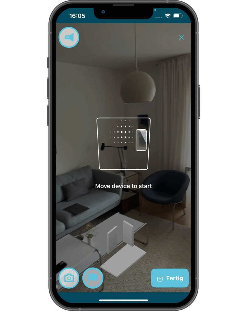 Lidar-Scan in der App