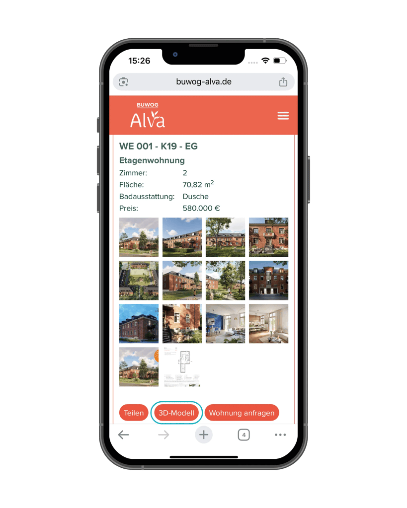 BUWOG Alva Projektwebsite