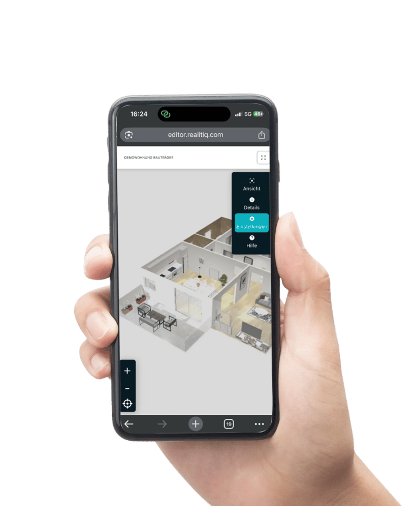 Sonnenlichtvisualisierung im 3D-Modell am Smartphone