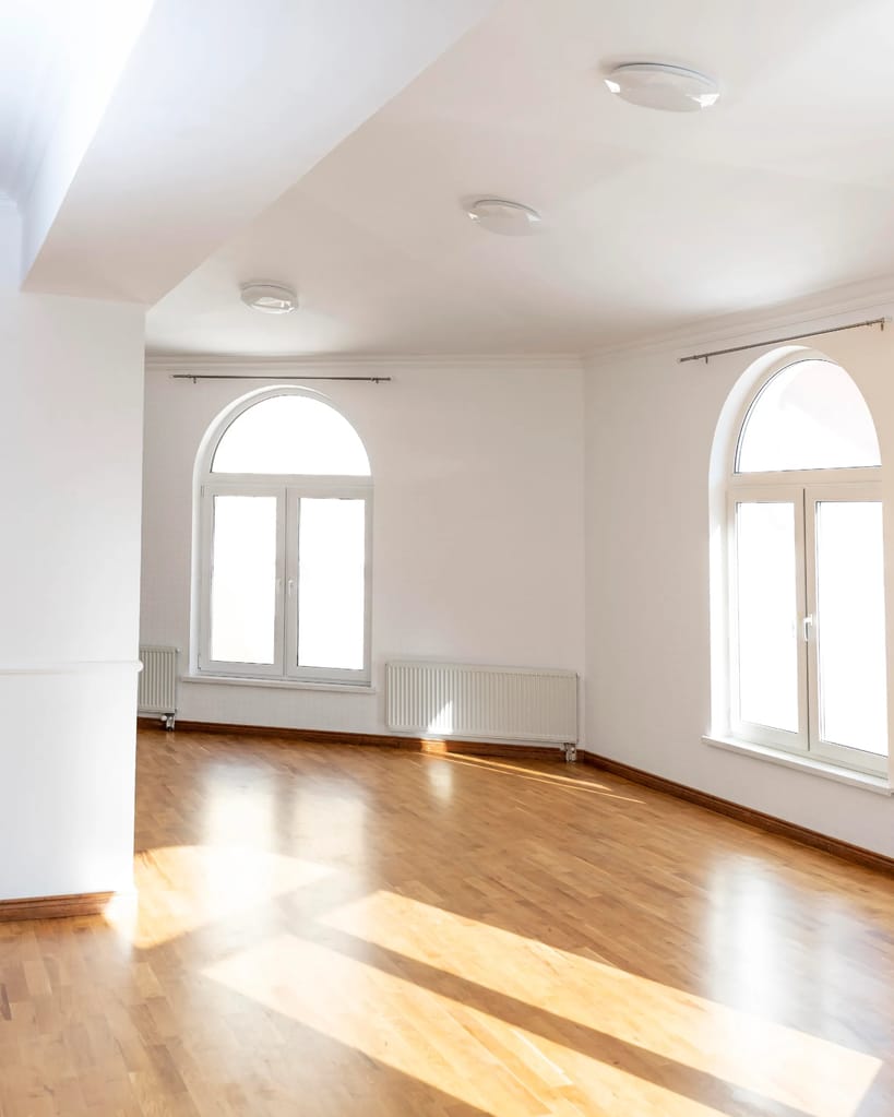 Beispiel einer leeren unmöblierten Wohnung