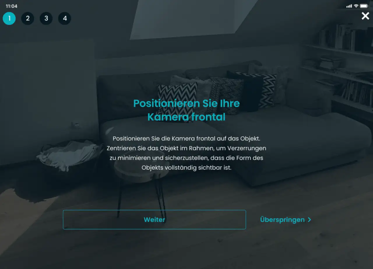 Digitales Objekt in reale Immobilie einfügen mit Realitiq